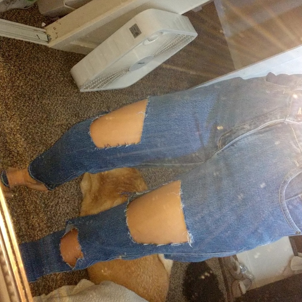 Distressed jeans